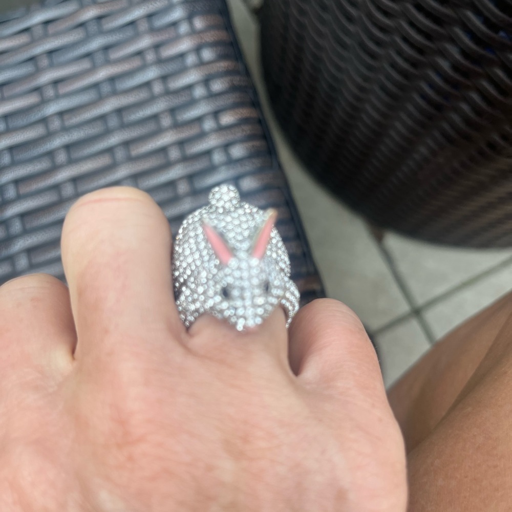 Kate Spade Silver and Pink Ring with Elegant Design